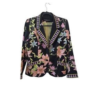 Stunning Retro AVERARDO BESSI Floral Jacket Blazer Italy Size US 10